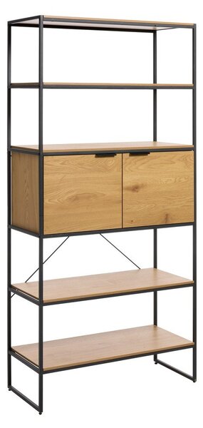 Knižnica v dekore duba v prírodnej farbe 90x190x40 cm Cesura – Unique Furniture