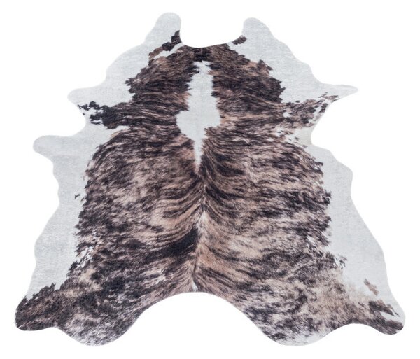 Ayyildiz , Kusový koberec Etosha 4113 brown (tvar kožušiny), 100x135 tvar kožešiny, hnedá, chodba / predsieň