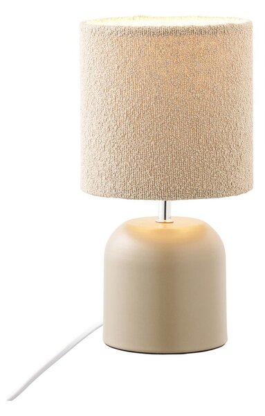 Béžová kovová stolová lampa s textilným tienidlom (výška 24 cm) Morley – House Nordic