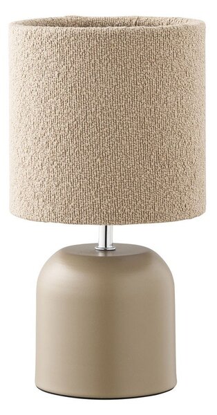 Béžová kovová stolová lampa s textilným tienidlom (výška 24 cm) Morley – House Nordic