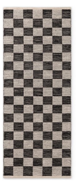 Čierny/krémovobiely obojstranný/ručne tkaný behúň s prímesou juty 80x200 cm Rex – Hanse Home