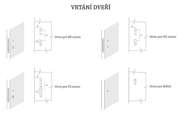 Dverné kovanie MP VM - ATLANTA (OLM - Zlatá matná), kľučka-kľučka, Bez spodnej rozety, MP Zlatá