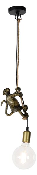 Vintage závesná lampa zlatá - Animal Monkey