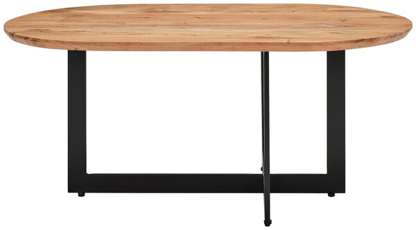 KONFERENČNÝ STOLÍK, prírodná farba, čierna, drevo, kov, 105/45/60 cm MID.YOU - Stolíky do obývačky, Online Only