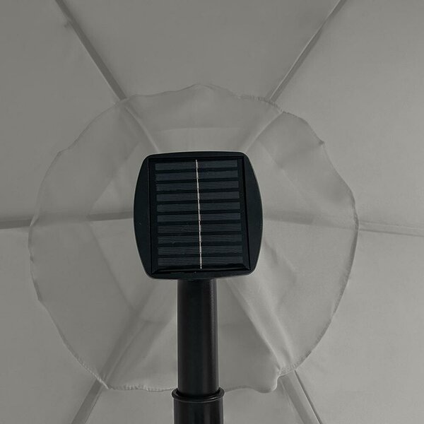 Avenberg Veľký nastaviteľný slnečník Sunny LED300, sivý