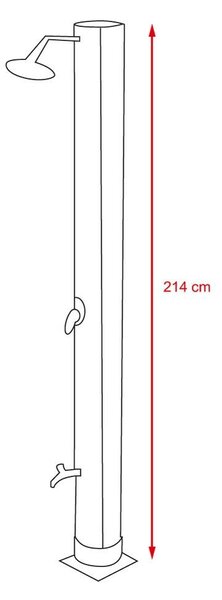 Avenberg Solárna sprcha Exclusive 40 l + nožná sprcha, výška 214 cm