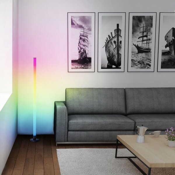 Brilliant - LED RGBW Stmievateľná stojacia lampa NEELE LED/6,5W/230V čierna + DO