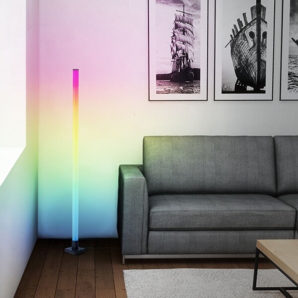 Brilliant - LED RGBW Stmievateľná stojacia lampa NEELE LED/6,5W/230V čierna + DO