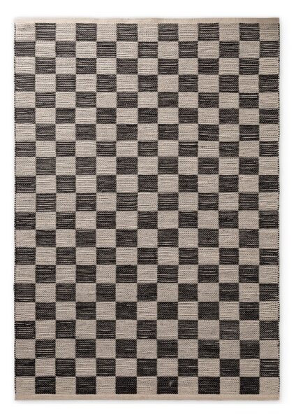 Čierny/krémovobiely obojstranný/ručne tkaný koberec s prímesou juty 120x170 cm Rex – Hanse Home