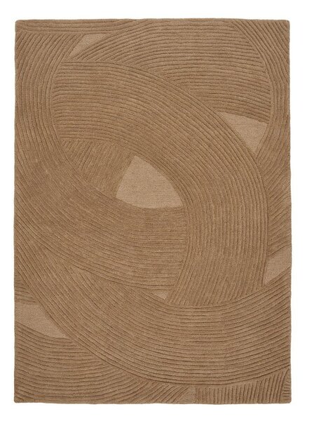Ručne tkaný vlnený koberec v tmavoprírodnej farbe 160x230 cm Pune – House Nordic