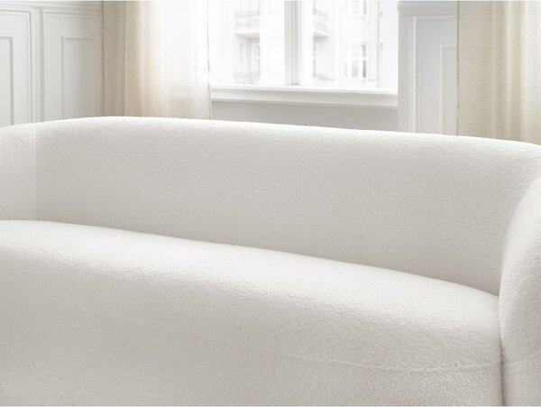 Biela pohovka z textílie buklé 193 cm Elina – Bobochic Paris