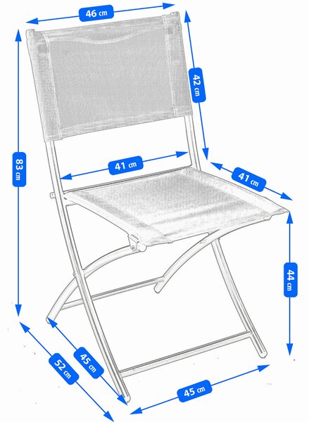Dekorstudio Balkónový skladací set na malý balkón 2x stolička a okrúhly stôl