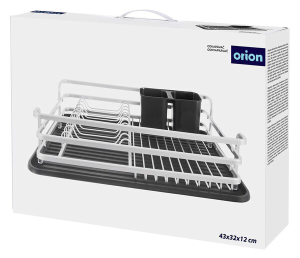 Čierno-biely kovový odkvapkávač 43x32 cm Deluxe – Orion