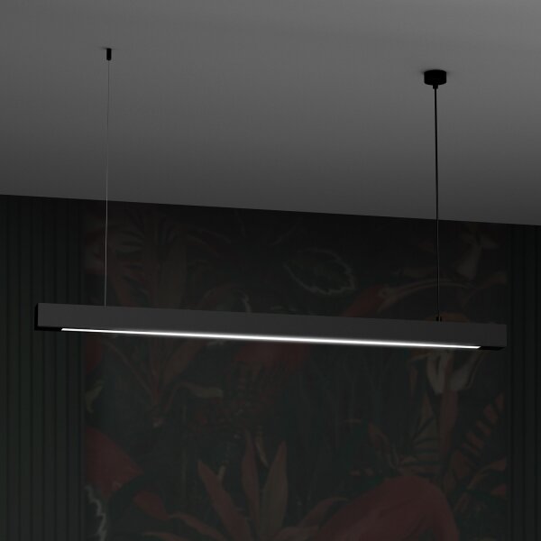 Luster na lanku LUNGO T8 1xG13/18W/230V čierna