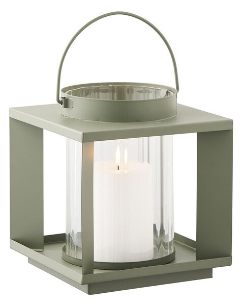 Kovový/sklenený lampáš (výška 20,5 cm) Lohals – House Nordic