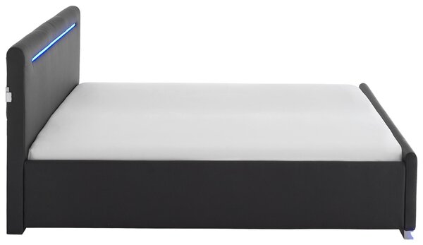ČALÚNENÁ POSTEĽ, 180/200 cm, čierna Boxxx - Online Only spálne, Online Only