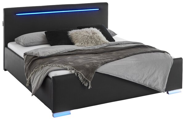 ČALÚNENÁ POSTEĽ, 180/200 cm, čierna Boxxx - Online Only spálne, Online Only