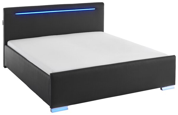 ČALÚNENÁ POSTEĽ, 180/200 cm, čierna Boxxx - Online Only spálne, Online Only