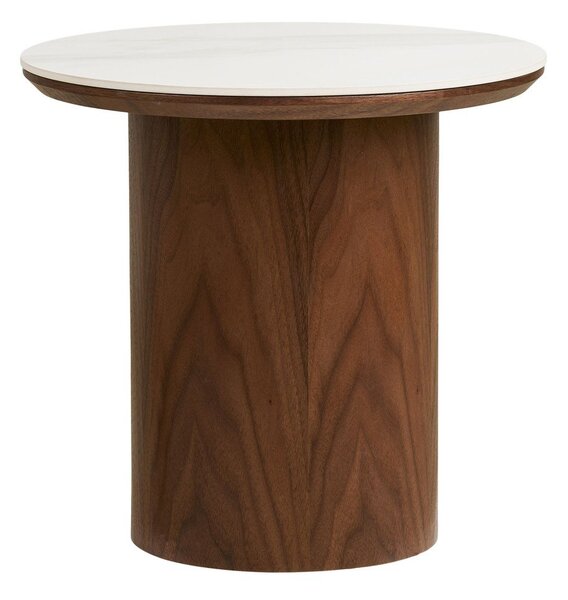 Okrúhly odkladací stolík s keramickou doskou ø 40 cm Noli – House Nordic