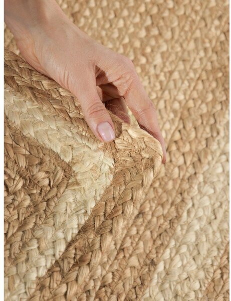Krémovobiely/v prírodnej farbe obojstranný/ručne tkaný jutový behúň 70x200 cm Jutta – Hanse Home