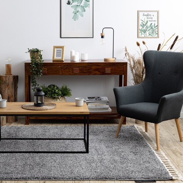 Dywany Łuszczów , Kusový koberec Berber 9000 light grey, 80x150, šedá, obývacia izba