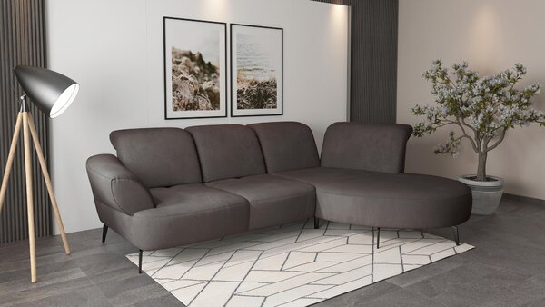 ROHOVÁ SEDAČKA, textil, grafitová Sit & More - Sedačky, Online Only