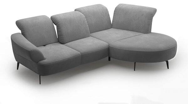 ROHOVÁ SEDAČKA, textil, sivá Sit & More - Sedačky, Online Only