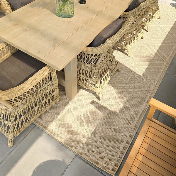 Ayyildiz , Kusový koberec Patara 4956 Beige – na von aj na doma, 80x150, béžová, chodba / predsieň