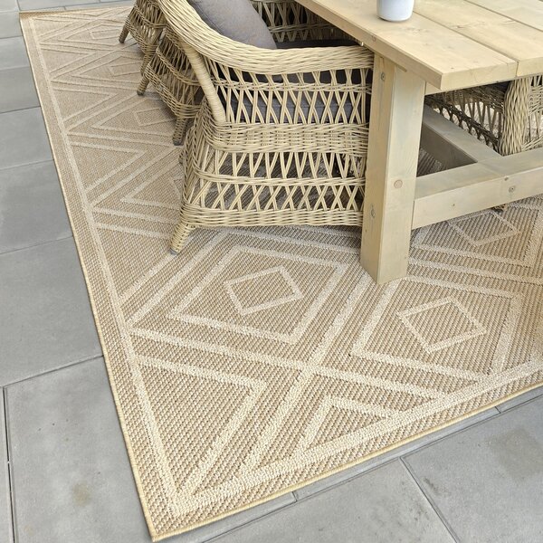 Ayyildiz , Kusový koberec Patara 4956 Beige – na von aj na doma, 80x150, béžová, chodba / predsieň