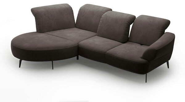 ROHOVÁ SEDAČKA, textil, grafitová Sit & More - Sedačky, Online Only