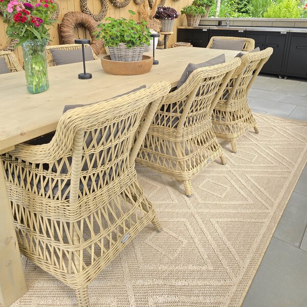 Ayyildiz , Kusový koberec Patara 4956 Beige – na von aj na doma, 80x150, béžová, chodba / predsieň