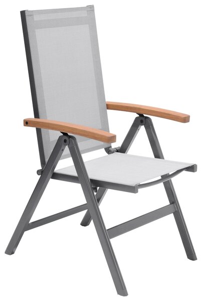 ZÁHRADNÉ SKLADACIE KRESLO, drevo, kov, textil Ambia Garden - Záhradné stoličky