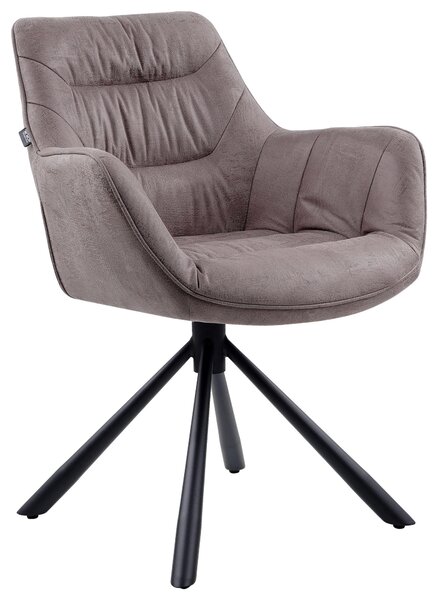 STOLIČKA S PODRÚČKAMI, železo, štruktúra, taupe Hom`in - Stoličky, Online Only