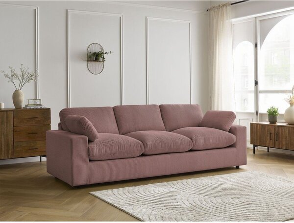 Ružová menčestrová pohovka 250 cm Belair – Bobochic Paris
