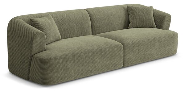 Zelená menčestrová pohovka 255 cm Campi – Cosmopolitan Design