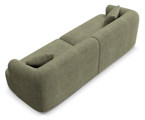 Zelená menčestrová pohovka 255 cm Campi – Cosmopolitan Design