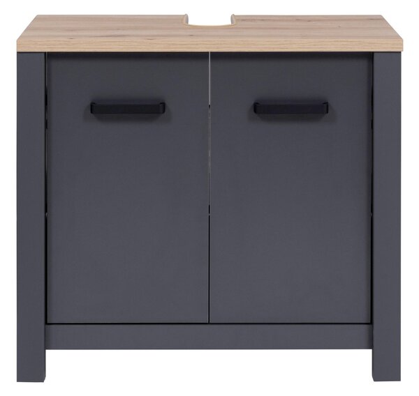 SKRINKA POD UMÝVADLO, antracitová, antracitová, 70/63/40 cm home24 - Kúpeľňové skrinky, Online Only