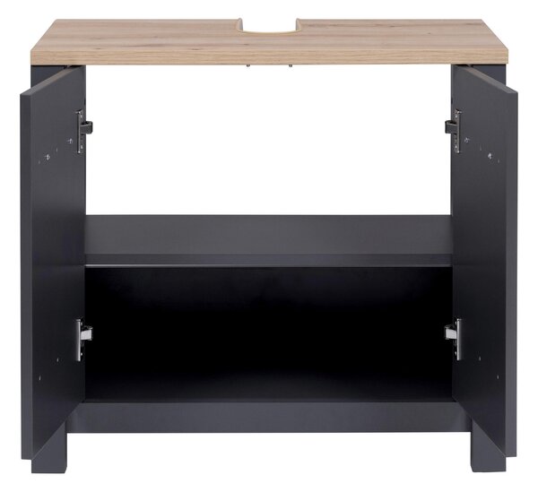 SKRINKA POD UMÝVADLO, antracitová, antracitová, 70/63/40 cm home24 - Kúpeľňové skrinky, Online Only