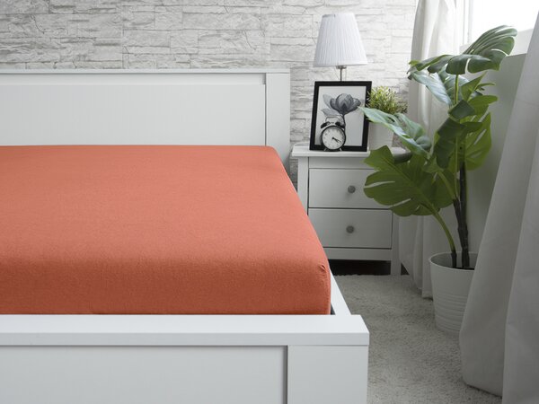 XPOSE® Jersey plachta Exclusive - tehlová 180x200 cm