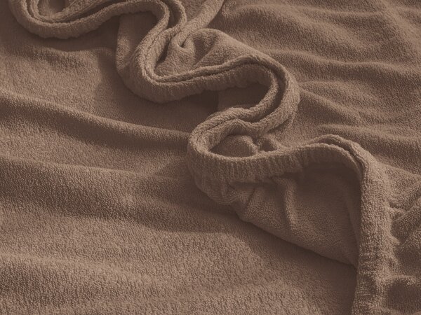 XPOSE® Detská froté plachta Exclusive - hnedá 60x120 cm