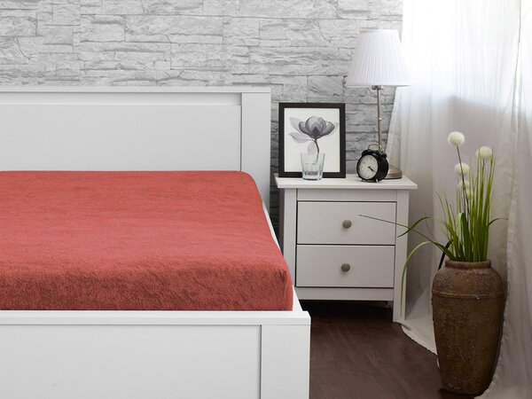 XPOSE® Froté plachta Exclusive - tehlová 200x220 cm