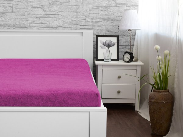 XPOSE® Detská froté plachta Exclusive - nachová 80x160 cm
