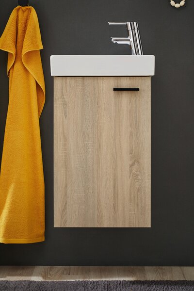 HOSŤOVSKÁ KÚPEĽŇA, dub sonoma, 40 cm home24 - Kúpeľňové skrinky, Online Only