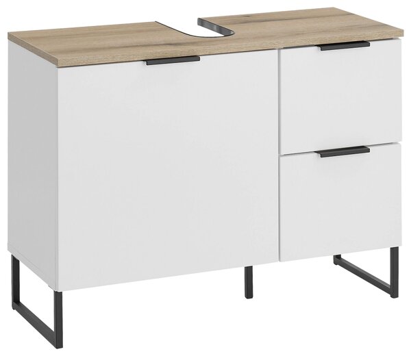 SKRINKA POD UMÝVADLO, biela, biela, farba duba, 80/60/35 cm home24 - Kúpeľňové skrinky, Online Only