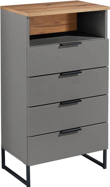 STREDNE VYSOKÁ SKRINKA, sivá, farba duba, 50/91/32 cm home24 - Kúpeľňové skrinky, Online Only