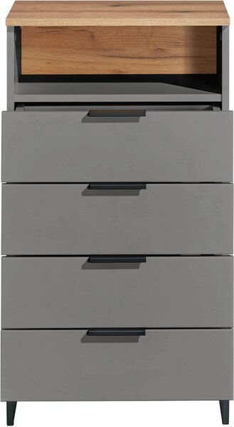 STREDNE VYSOKÁ SKRINKA, sivá, farba duba, 50/91/32 cm home24 - Kúpeľňové skrinky, Online Only