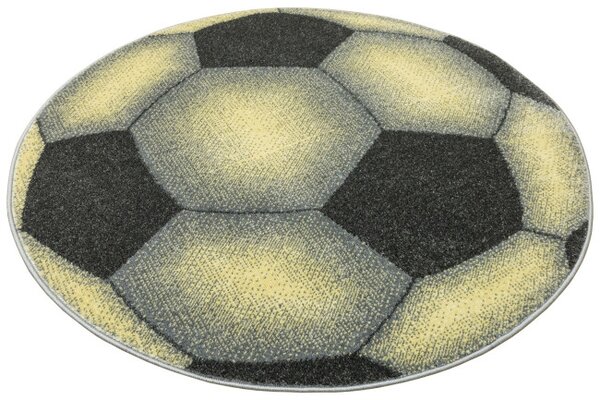 Koberec Lima G758A Football, grafitový / žltý kruh