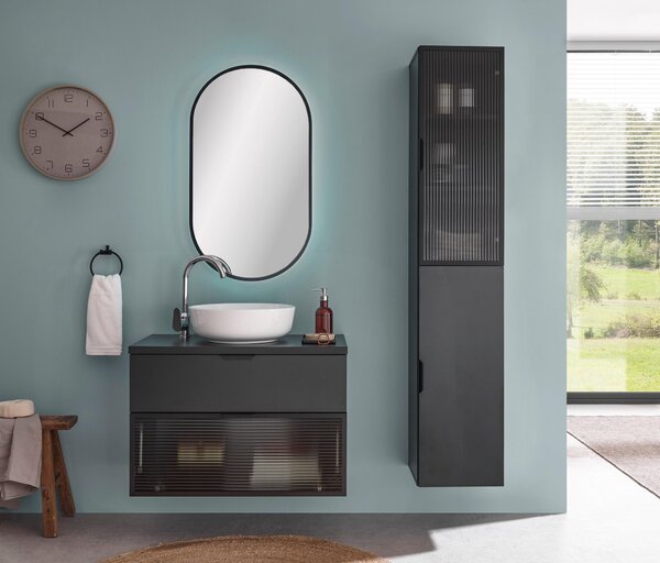 SKRINKA POD UMÝVADLO, čierna, čierna, 80/55/46 cm home24 - Kúpeľňové skrinky, Online Only