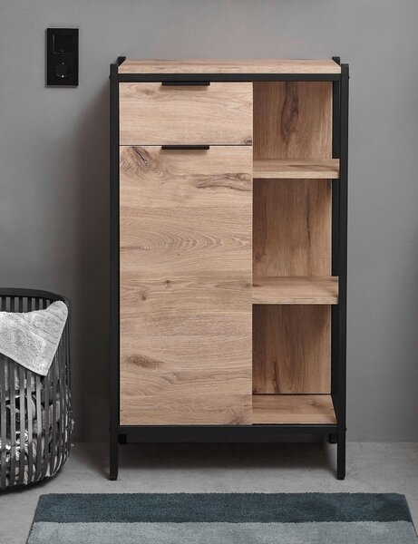 STREDNE VYSOKÁ SKRINKA, farba duba, 60/105/30 cm home24 - Kúpeľňové skrinky, Online Only