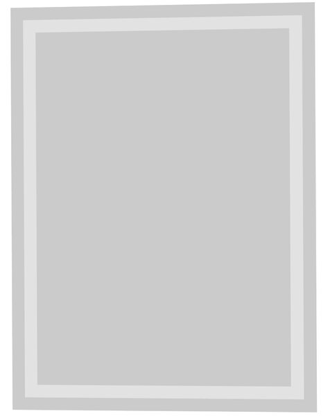 LED zrkadlo Moderna - Vertikálne Veľkosť Zrkadla (šírka x výška): 50x50 cm, Ovládanie: diaľkový ovládač - biely (+40€), Farba osvetlenia: Studená biela (+0€)